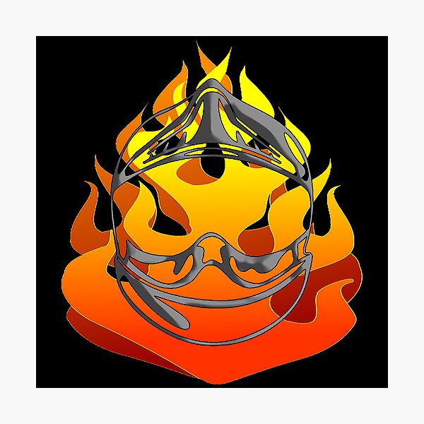 Item preview, Firefighters Logo Helmet in Flame Fireman Design designed and sold by jmc-aas.