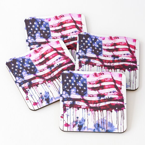 Item preview, Watercolor American Flag designed and sold by OutOfTheBoxArt1.