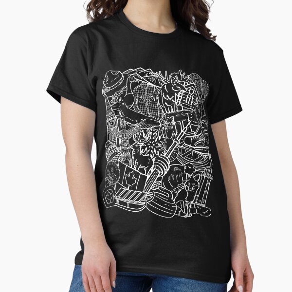 Oh Canada | White Outline Classic T-Shirt