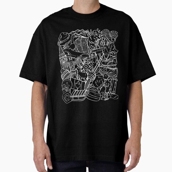 Oh Canada | White Outline Oversized T-Shirt