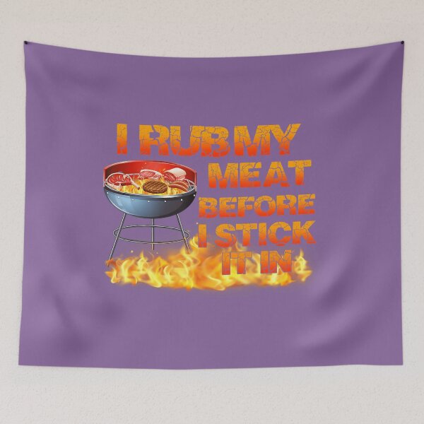 Item preview, BBQ Dad Offset Smoker Pit I Rub My Meat I Stick In It 		 designed and sold by elxukoizn83.