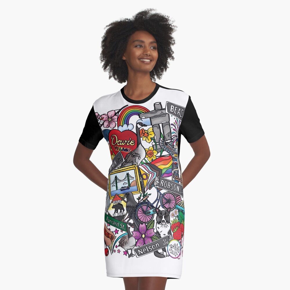 Item preview, Graphic T-Shirt Dress designed and sold by chuchucolouring.