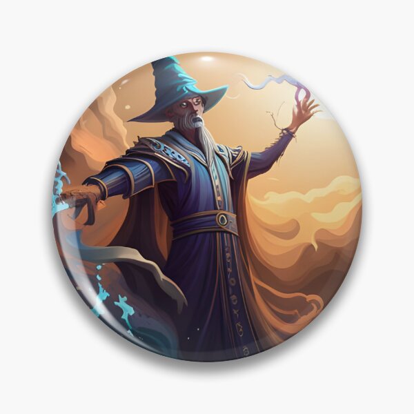 Item preview, Mystic Conjuror: Colourful Lich Wizard Unleashing Elemental Power designed and sold by Arc1.