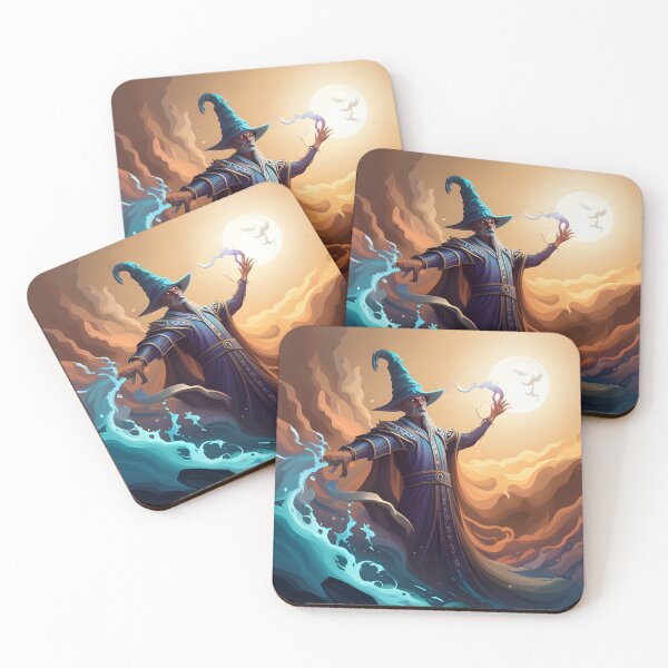 Item preview, Mystic Conjuror: Colourful Lich Wizard Unleashing Elemental Power designed and sold by Arc1.