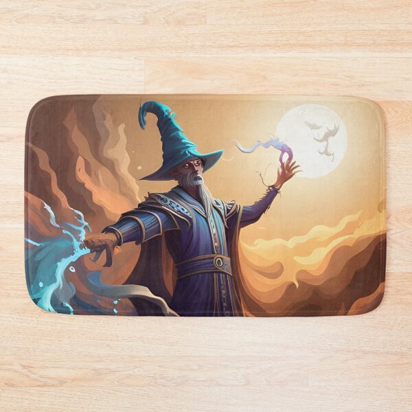 Item preview, Mystic Conjuror: Colourful Lich Wizard Unleashing Elemental Power designed and sold by Arc1.