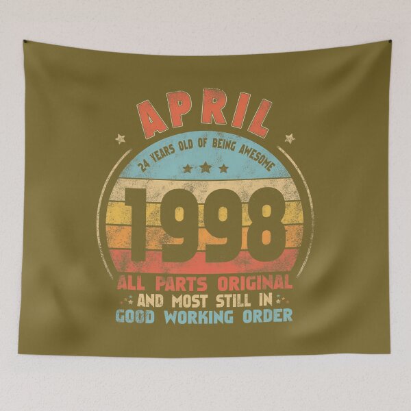 Item preview, April 1998 Awesome 24th Birthday Vintage 1998 Bday Decor 		 designed and sold by kmccfpun67.