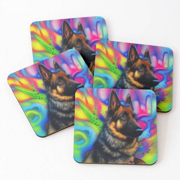 Item preview, Burst of colors German shepherd  designed and sold by Petsarelove.