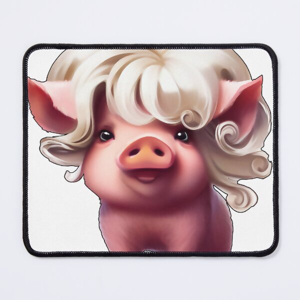 Item preview, Adorable Pig in a Wonderful Wig designed and sold by CritterCulture.