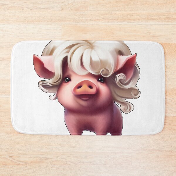 Item preview, Adorable Pig in a Wonderful Wig designed and sold by CritterCulture.