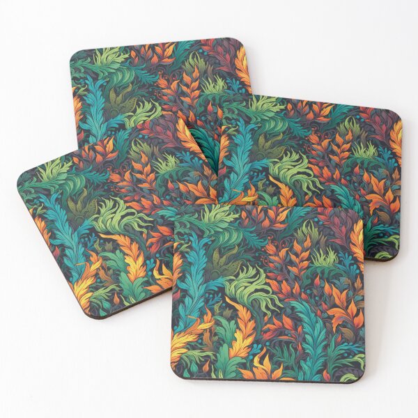 Item preview, Colorful and detailed ferns pattern, AI art designed and sold by MachinaeDreams.