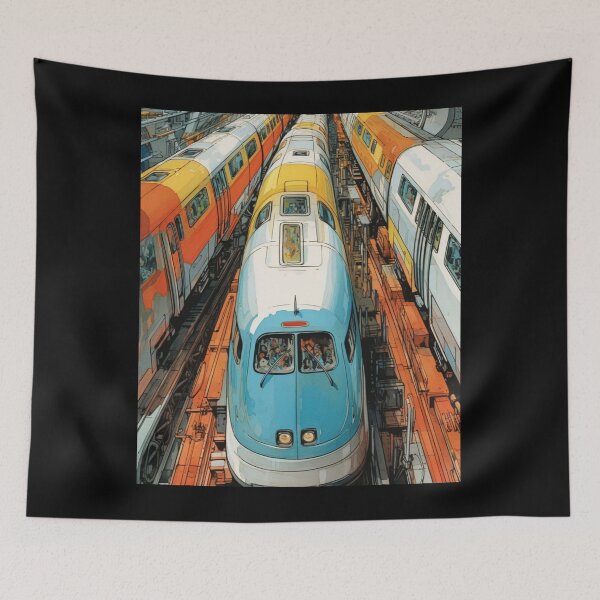Item preview, Streamlined Visions: Mid-Century Inspired Futuristic Train Designs designed and sold by JLCableStudio.