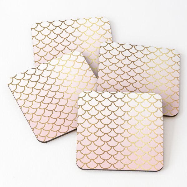 Item preview, Rosegold Pink and Gold Mermaid Scales designed and sold by UtArt.