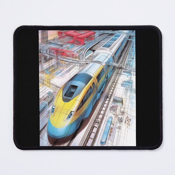Item preview, Streamlined Visions: Mid-Century Inspired Futuristic Train Designs designed and sold by JLCableStudio.
