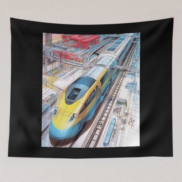 Item preview, Streamlined Visions: Mid-Century Inspired Futuristic Train Designs designed and sold by JLCableStudio.