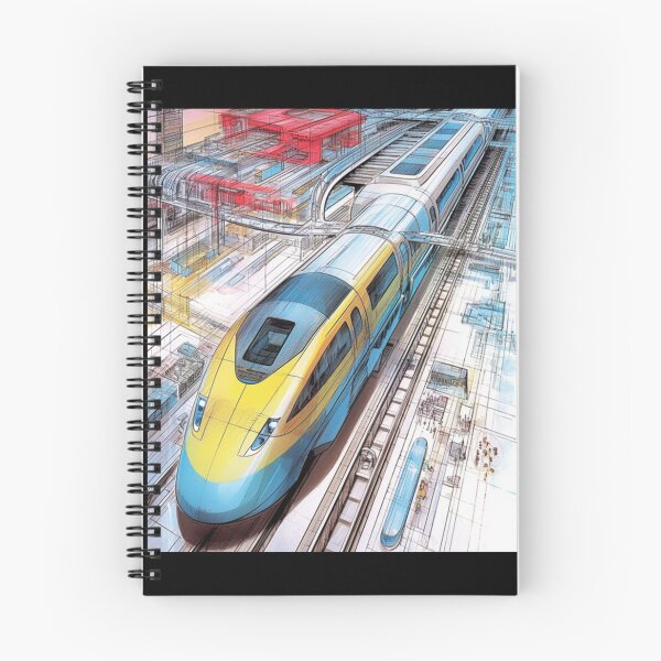 Item preview, Streamlined Visions: Mid-Century Inspired Futuristic Train Designs designed and sold by JLCableStudio.