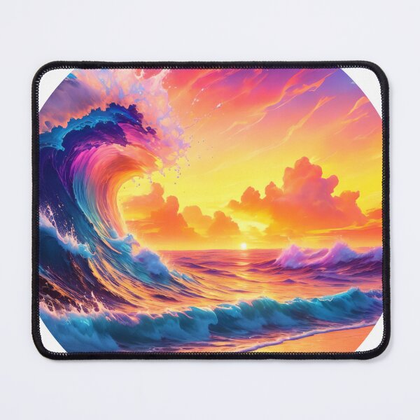 Item preview, Serenity Unleashed: Vibrant Sunset Splash Art designed and sold by WASjourney.