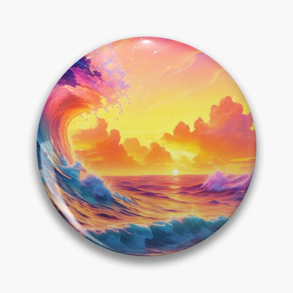 Item preview, Serenity Unleashed: Vibrant Sunset Splash Art designed and sold by WASjourney.