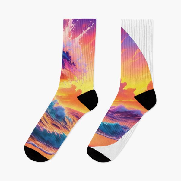Item preview, Serenity Unleashed: Vibrant Sunset Splash Art designed and sold by WASjourney.