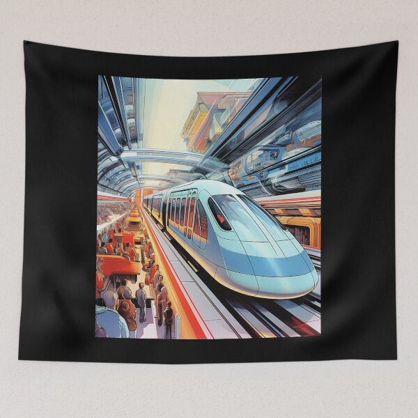 Item preview, Streamlined Visions: Mid-Century Inspired Futuristic Train Designs designed and sold by JLCableStudio.
