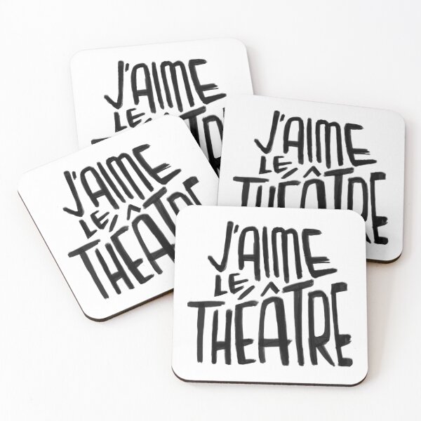 Item preview, Theater Love, Theatre, J'aime le Theatre designed and sold by badlydrawnbabe.