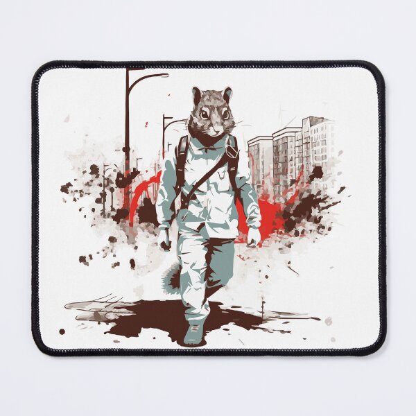 Item preview, Whimsical Commuter: The White-Clad Squirrel's Journey! designed and sold by calharborne.