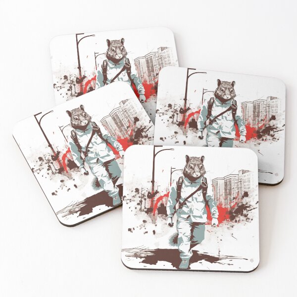 Item preview, Whimsical Commuter: The White-Clad Squirrel's Journey! designed and sold by calharborne.