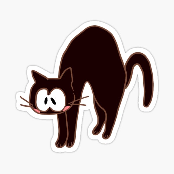 Black Cat  Sticker for Sale by janewwu