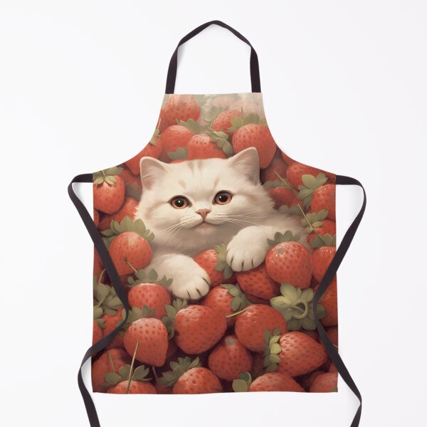 Item preview, Berrylicious Retro Whiskers: Kitschy Cats and Sweet Berries designed and sold by KittyStampedeCo.