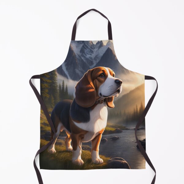 Item preview, Basset Hound Dog in Fantasy World designed and sold by SereneMuses.