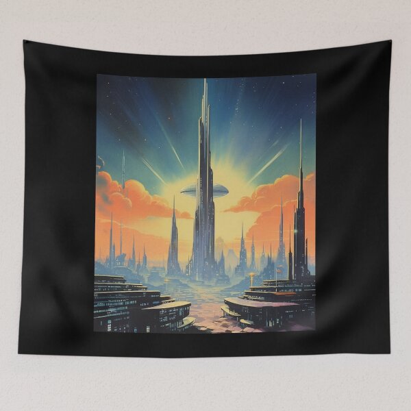 Item preview, Atomic Age Horizons: Retro-Futuristic Skylines from the 1960s designed and sold by JLCableStudio.