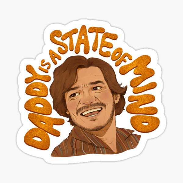 Vista previa del artículo con la obra «Papá es un estado mental - Versión amarilla - Pedro Pascal Fan Art», diseñado y vendido por VaguelyOriginal.