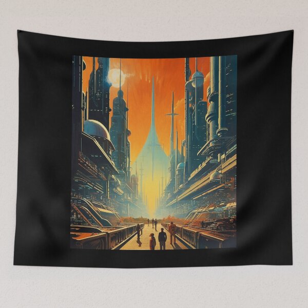 Item preview, Atomic Age Horizons: Retro-Futuristic Skylines from the 1960s designed and sold by JLCableStudio.
