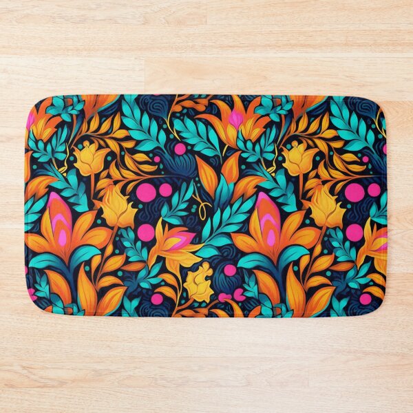 Item preview, Vibrant Floral - Orange, Purple, and Blue - Organic Abstract Art - Original Artwork Pattern designed and sold by ShadedGallery.