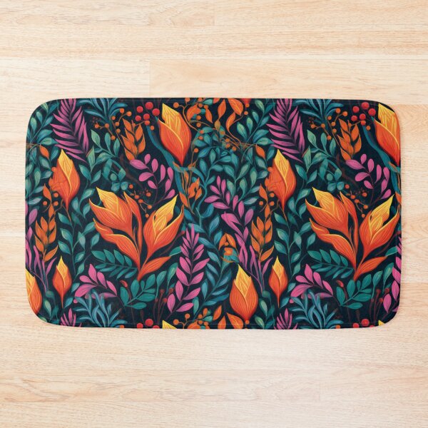 Item preview, Vibrant Floral - Orange, Purple, and Blue - Organic Abstract Art - Original Artwork Pattern designed and sold by ShadedGallery.