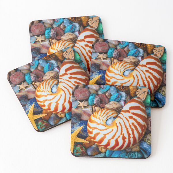 Item preview, Nautilus On Polished Colorful Stones designed and sold by Garry Gay.