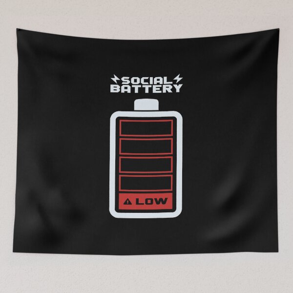 Item preview, Social Battery LOW by Tobe Fonseca designed and sold by Tobe Fonseca®.