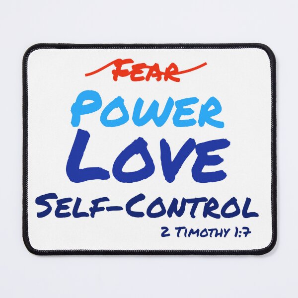 Item preview, Power, Love, Self-Control Blue designed and sold by Miles-and-Daisy.