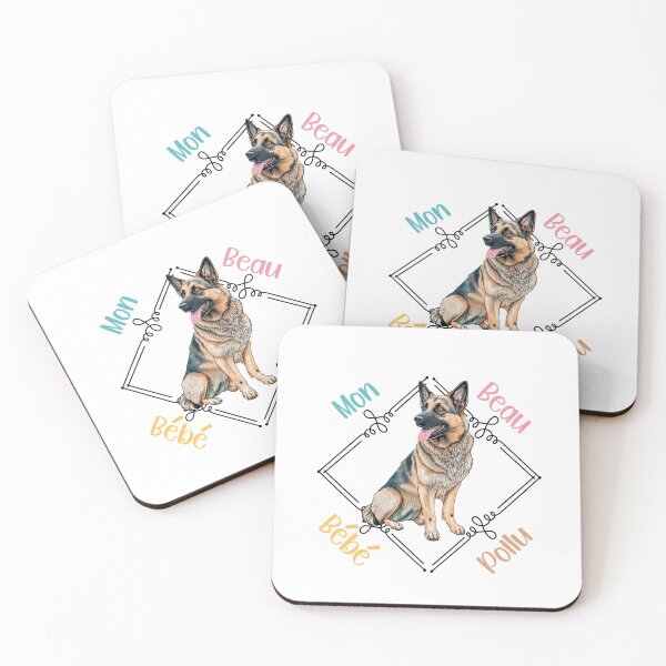 Item preview, German Shepherd dog, my beautiful hairy baby for guard dog lovers, in French. designed and sold by isaweb.