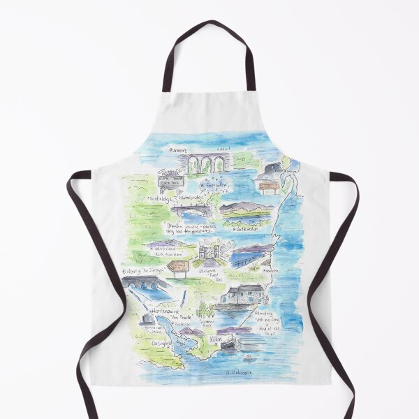 Item preview, South Down illustrated map Northern Ireland designed and sold by DebTheZeb.
