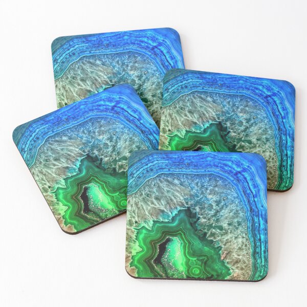 Item preview, Green and Blue Faux Agate Mineral Gemstone designed and sold by MysticMarble.