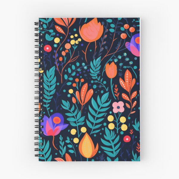 Item preview, Vibrant Floral - Orange, Purple, and Blue - Organic Abstract Art - Original Artwork Pattern designed and sold by ShadedGallery.
