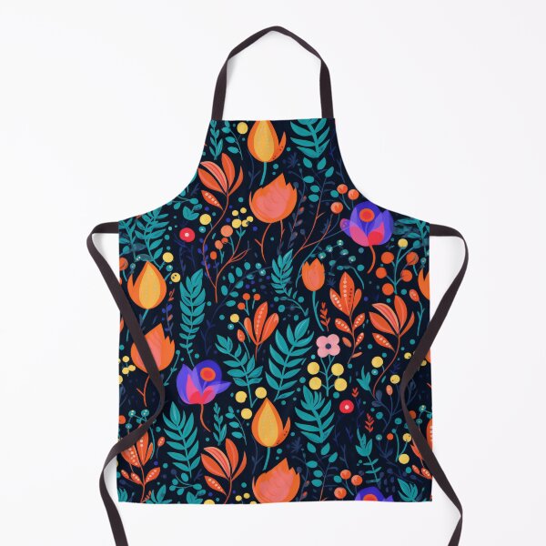 Item preview, Vibrant Floral - Orange, Purple, and Blue - Organic Abstract Art - Original Artwork Pattern designed and sold by ShadedGallery.
