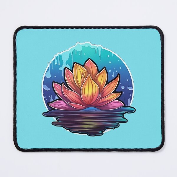 Item preview, Colorful line art water lily logo designed and sold by StrongSouls.