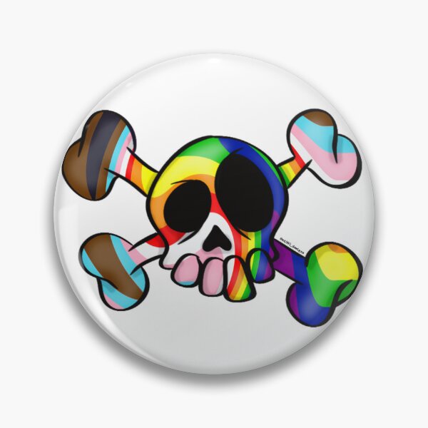 Artikelvorschau, No Fear Queer Skull and Cross Bones Art entworfen und verkauft von nofearqueer.