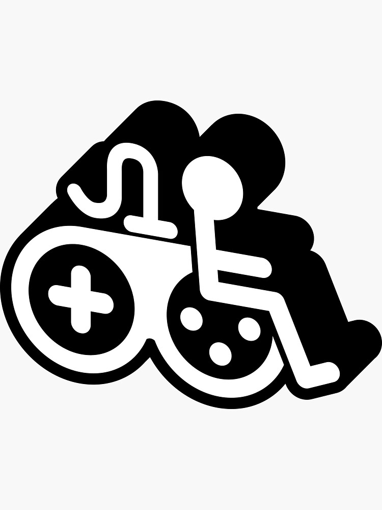 Thumbnail 3 of 3, Sticker, Joypad Rider (Game Accessibility Information symbol) - Accessible Gaming designed and sold by OneSwitch.