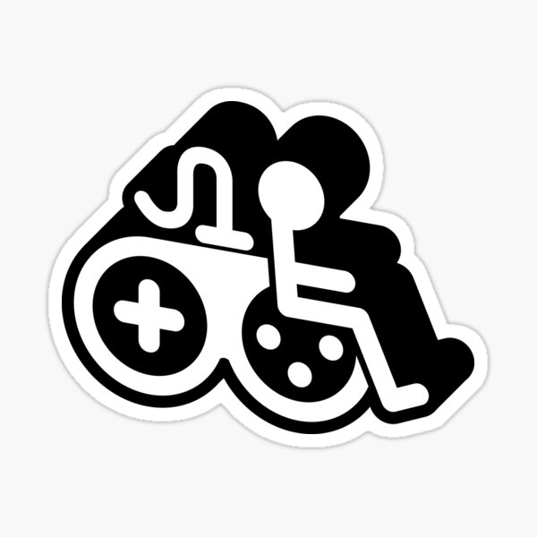 Joypad Rider (Game Accessibility Information symbol) - Accessible Gaming Sticker