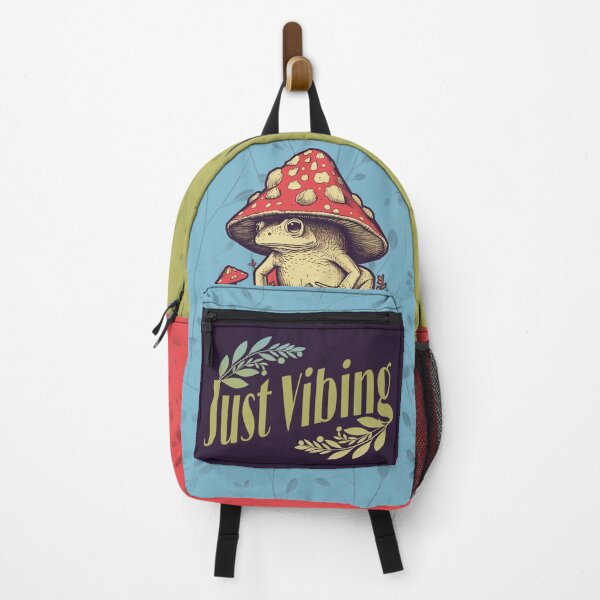 Item preview, Just Vibing Mushroom Frog designed and sold by Brainless Art.