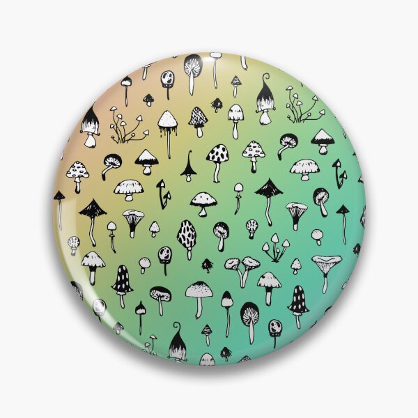 Item preview, Magical mushrooms pattern RAINBOW designed and sold by TheLazyNymph.