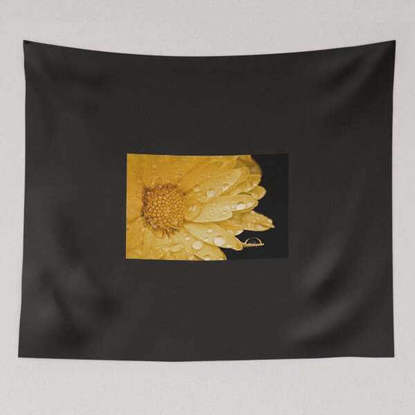 Item preview, Yellow Flower with Water Droplets designed and sold by irishmurr.