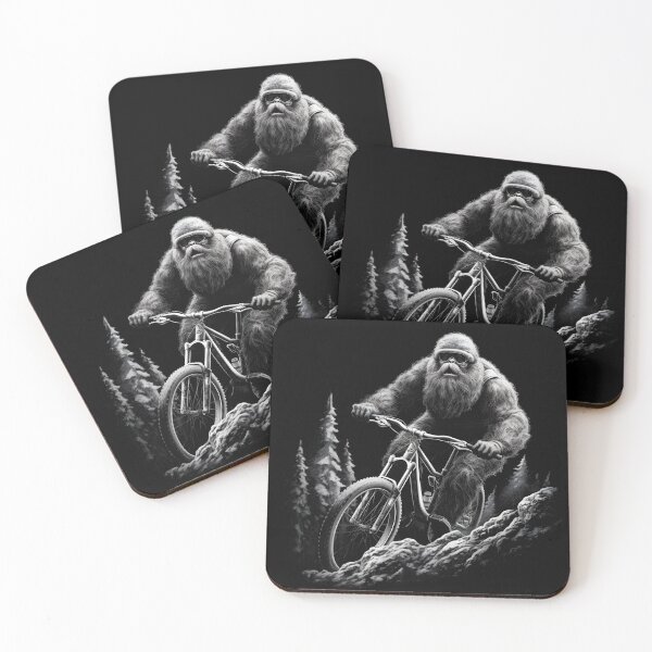 Item preview, Big Foot Riding Down Hill on a Mountain Bike designed and sold by franklymade.
